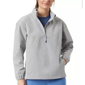 Bass Outdoor Ripstop Stow-able Half Zip Jacket Small New Women's Gray Outdoor